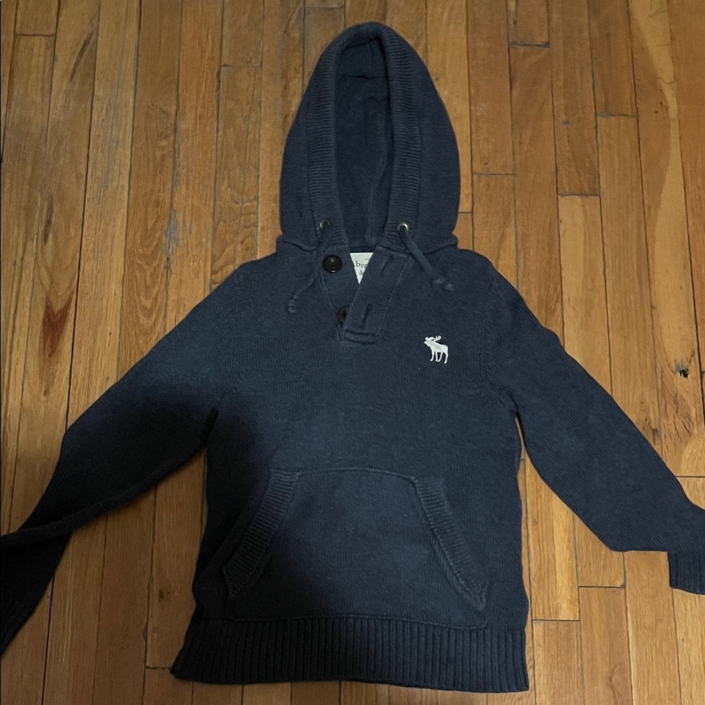 Abercrombie & Fitch Dark Blue Hooded Sweater